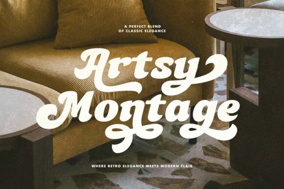 Artsy Montage: A Bold Retro Font for Memorable Branding