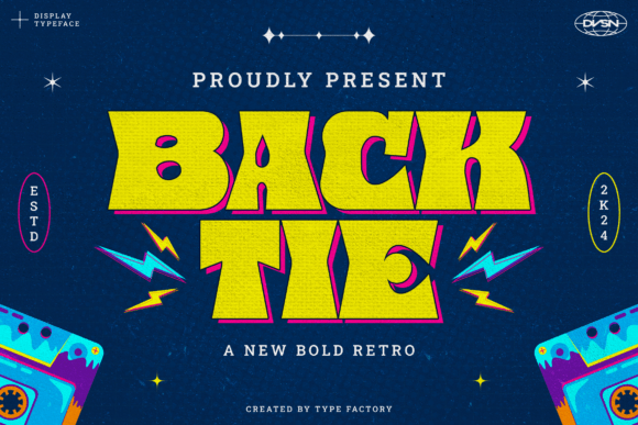 Backtie: A Retro Sans Serif Font That Pops on Every Screen