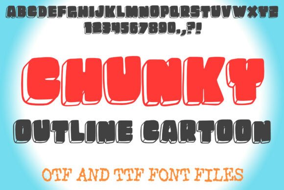 Chunky Outline Cartoon Font for Playful Digital Headlines