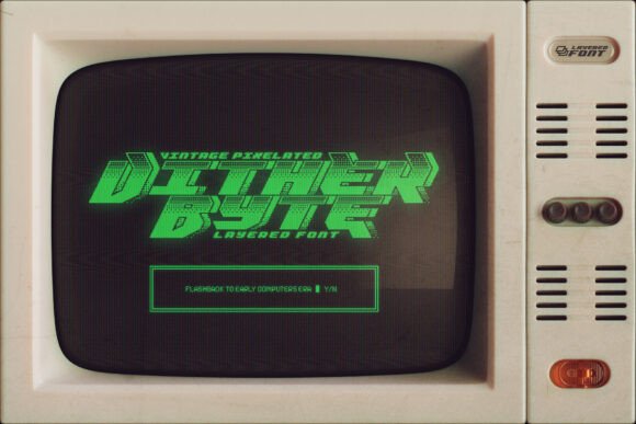 Dither Byte Font: A Retro Display Typeface That Builds Brand Personality