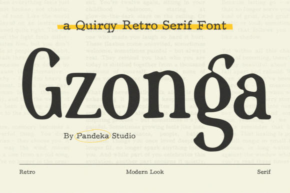 Gzonga: A Serif Font That Makes Your Campaigns Instantly Recognizable