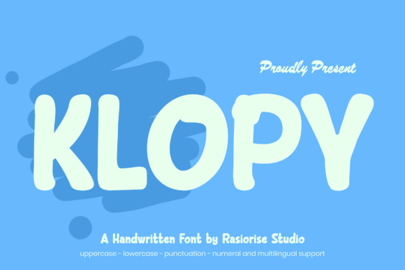 Klopy: A Handwritten Sans Serif Font for Editorial Clarity