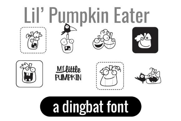 Lil Pumpkin Eater Dingbats: A Playful Display Font That Cuts Through the Feed