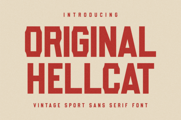 Original Hellcat: A Gritty, Vintage Sans Serif for Bold Brand Identity