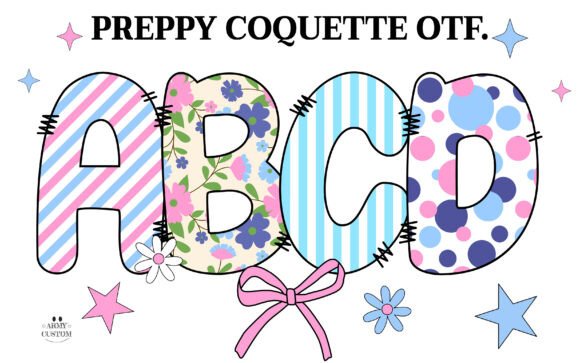 Preppy Coquette Font: Your Go-To Retro Floral Display Typeface