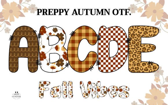 Preppyfall5 Plaid: A Fall-Ready Color Font That Speaks Before You Do