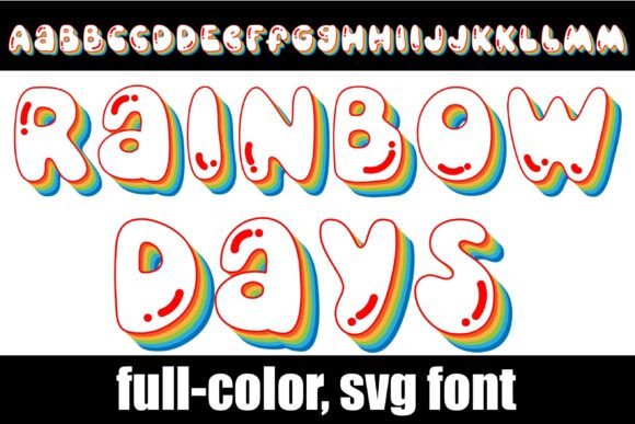 Rainbow Days: A Vibrant Display Font for Editorial Design