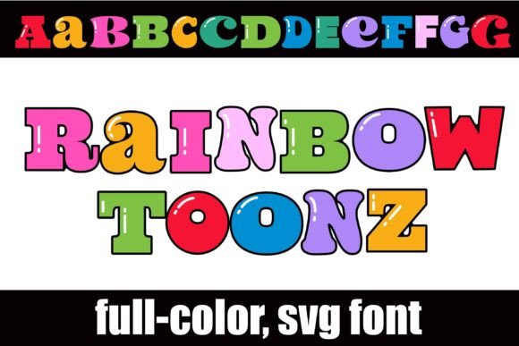 Rainbow Toonz: A Retro Serif Color Font for Handmade Brands
