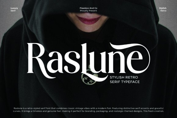 Raslune: A Stylish Serif Font for Small Business Branding