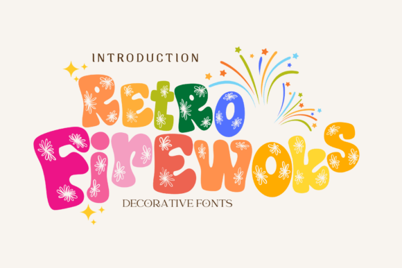 Retro Firewoks: A Vibrant Display Font for Festive Digital Branding
