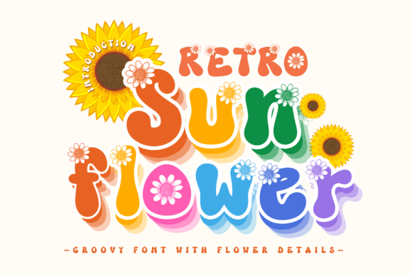 Retro Sunflower Font: Playful, Vintage Charm for Handmade Labels & Printables