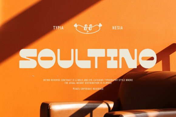 Soultino: A Retro Reverse Contrast Sans Bold Typeface Worth Testing