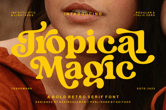Tropical Magic: A Retro Serif Font That Elevates Real Small Business Branding