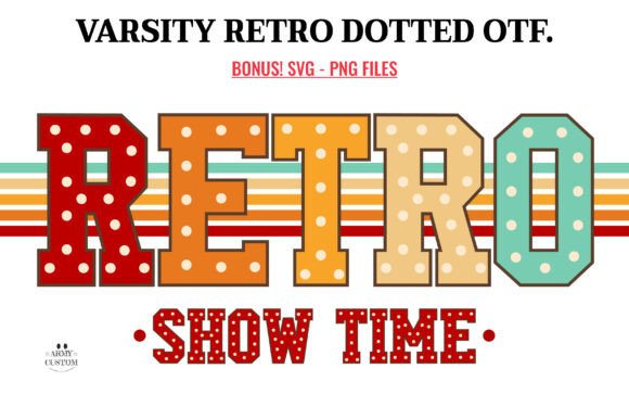 Varsity Retro Dotted: A Vibrant Display Font for Editorial Design