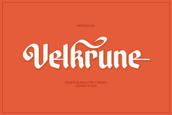Velkrune: A Modern Blackletter Typeface for Digital Impact
